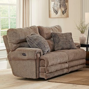Catnapper Garrison Pwr Headrest Pwr Lay Flat Reclining Loveseat