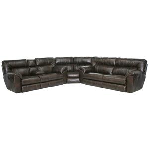 Reclining Sectional Sofas In Indianapolis Greenwood Greenfield Reclining Sectional With Left Console