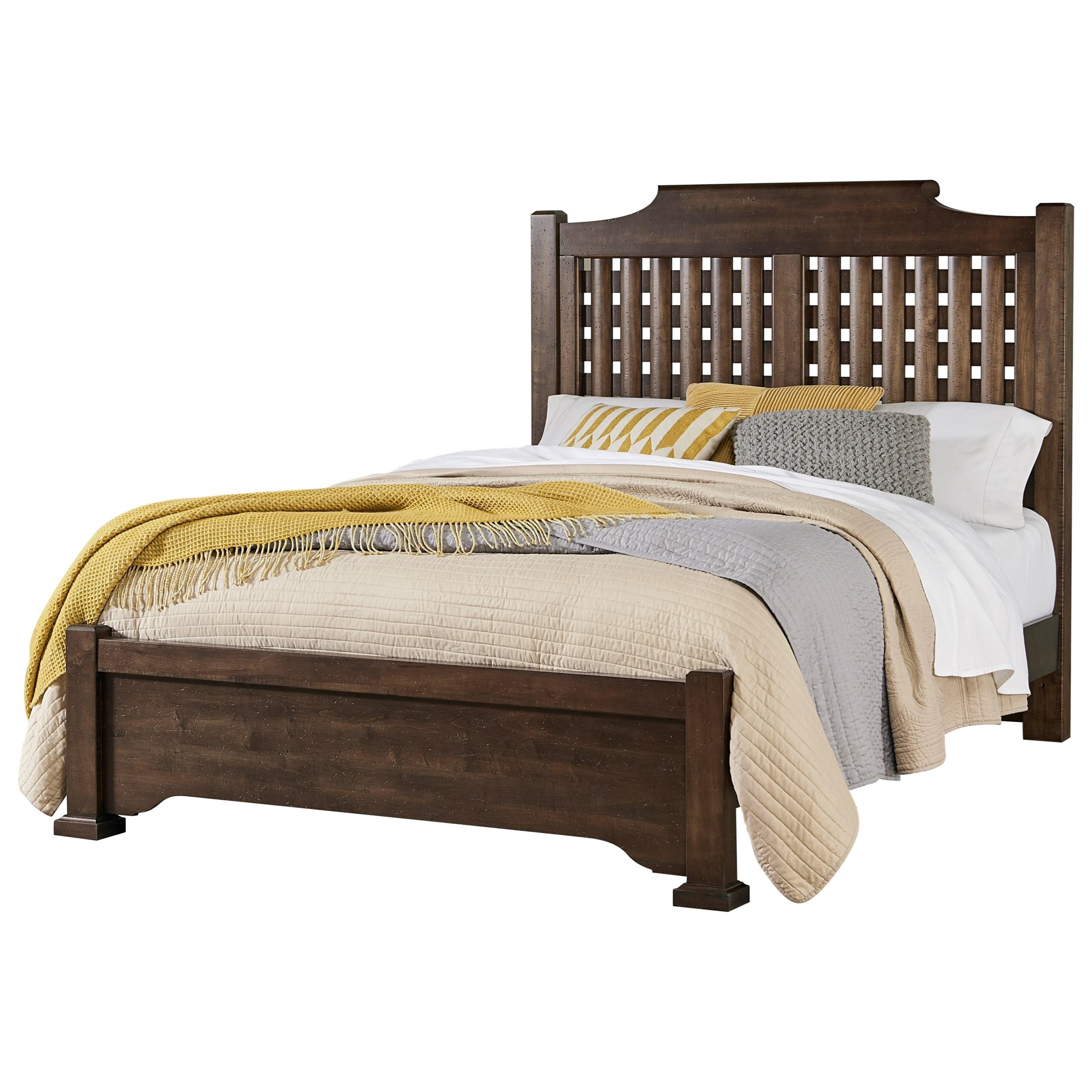 Centennial Solids Grayson Manor King Solid Wood Poster Bed With Basket Weave Headboard Rooms And Rest Panel Beds
