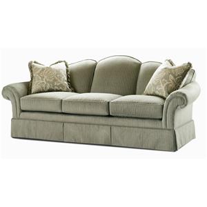 Century Elegance Curved Sofa With Skirted Base Ahfa Dealer Century Elegance Upholstered Stationary Sofa