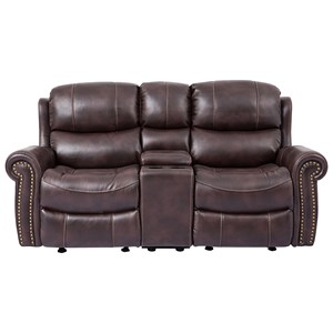9768 By Cheers Sofa Royal Furniture Dealer Living Room Cheers Sofa 9768 Reclining Loveseat With Console