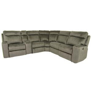 LEATHER IN MOTION Leather In Motion Reclining Sectional