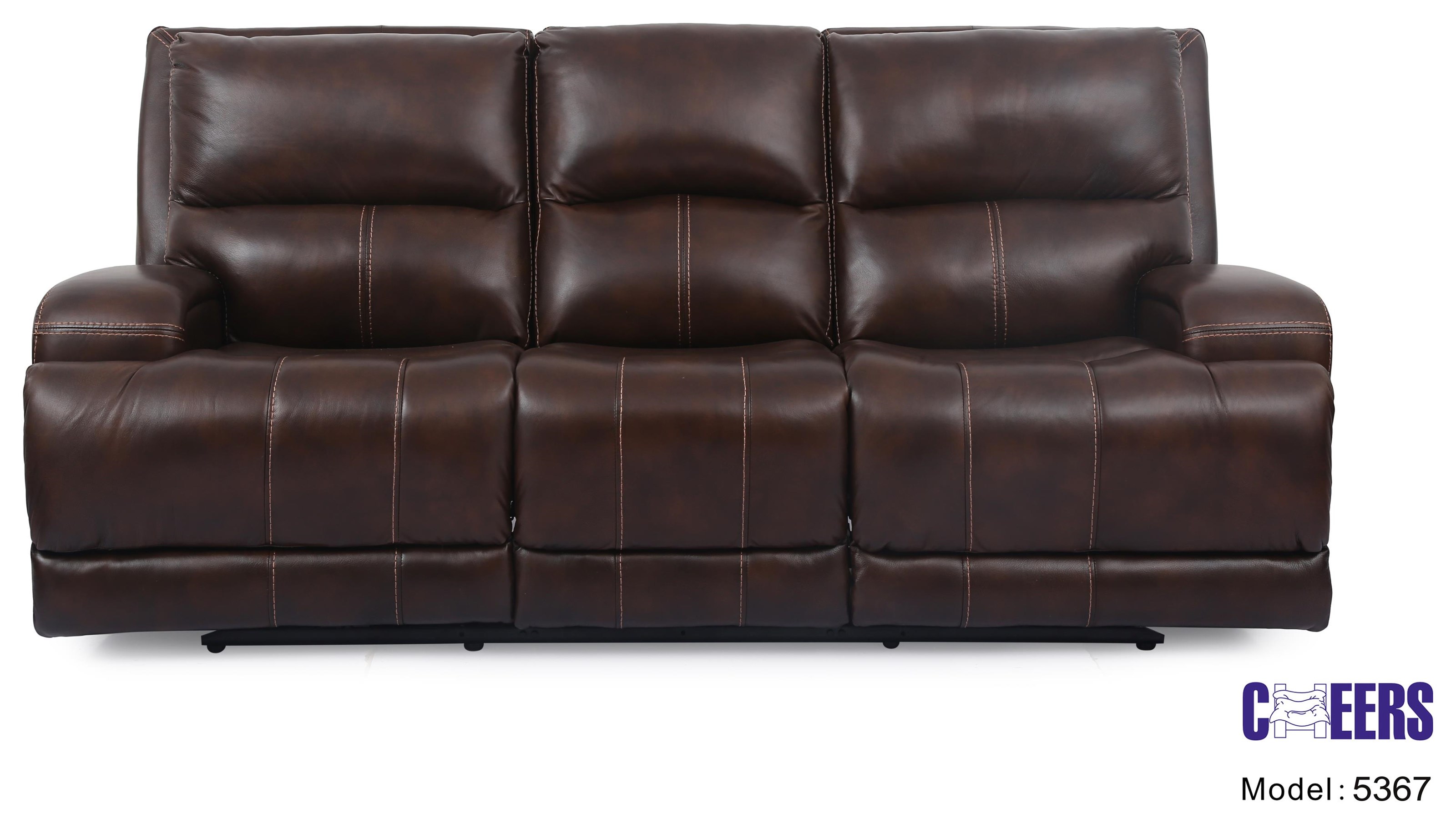 Cheers Sofa U5367 Leather With Recline Headrest Leather Sofa With Recline