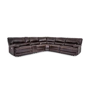 Cheers Sofa X9509M Collins Leather Power Reclining 6 Piece Sect