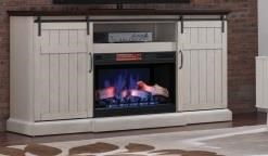 Morris Home Cedar Crest Cedar Crest Entertainment Mantel W/Fireplace