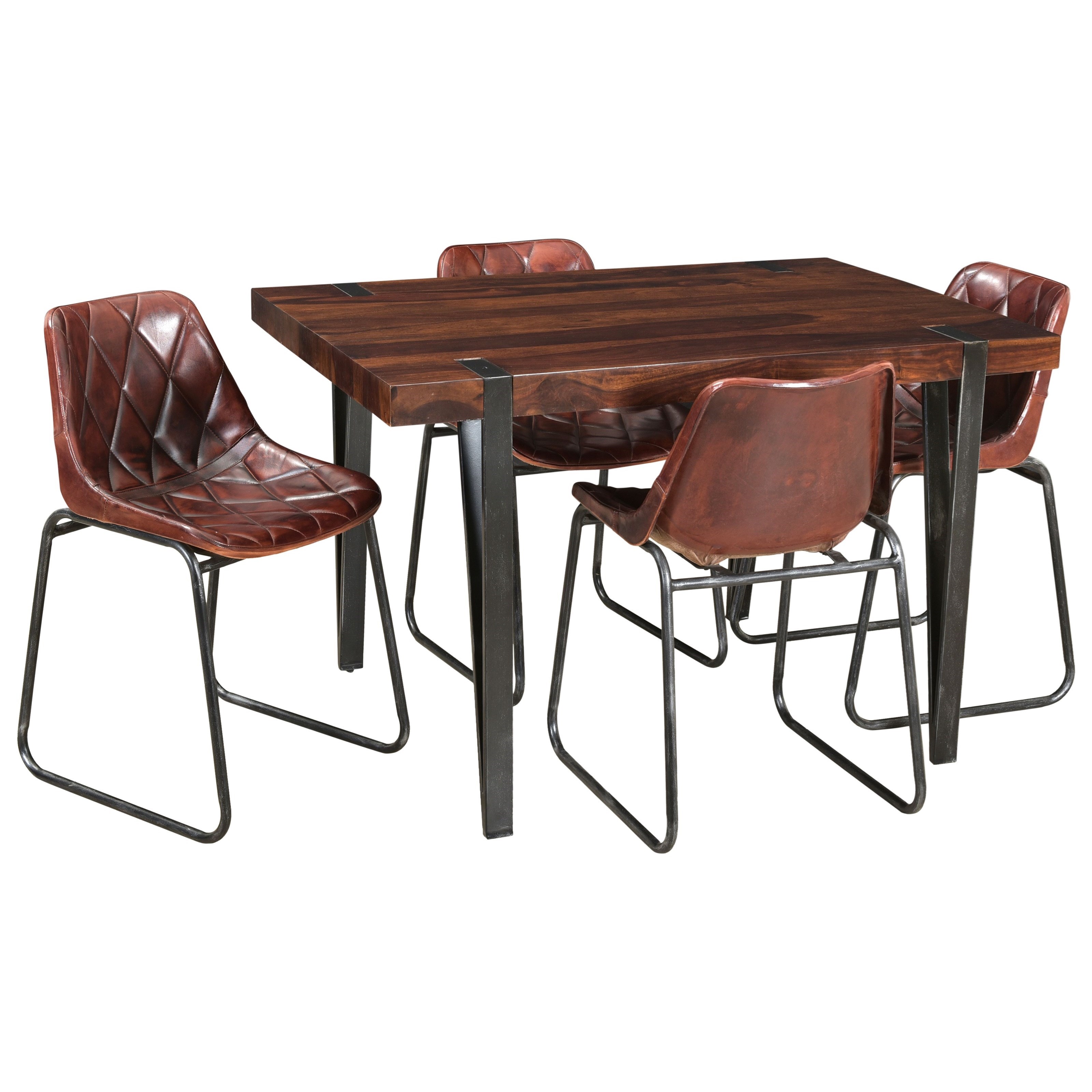 Coast To Coast Imports Bradley Mid Century Modern Table And Side Chair Set Story Lee Furniture Dining 5 Piece Sets