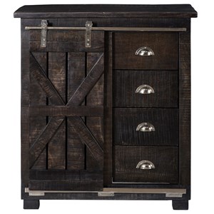 Coast to Coast Imports Coast to Coast Accents Four Drawer 1 Sliding Door Cabinet