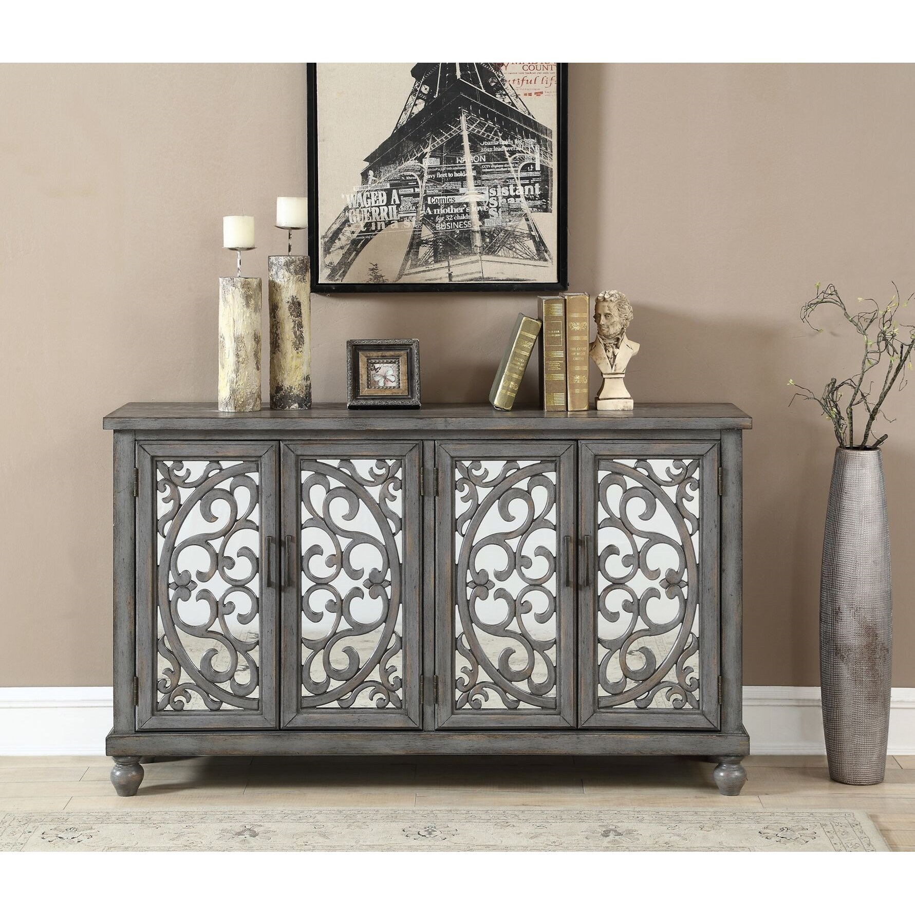 Coast to Coast Imports Coast to Coast Accents Four Door Media Credenza | Howell Furniture | TV ...