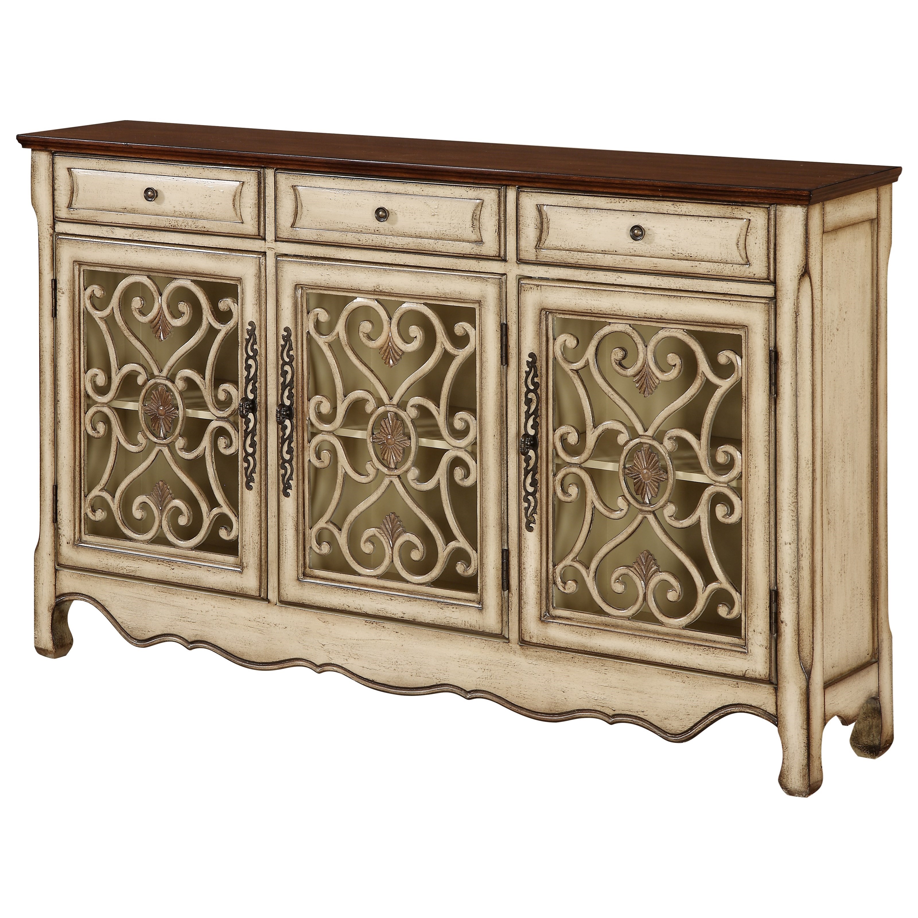 Coast to Coast Imports Coast to Coast Accents Three Drawer Three Door Credenza | Miskelly ...