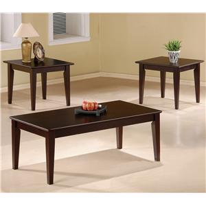 Coaster Occasional Table Sets 5880 3 Piece Set With Coaster Occasional Table Sets 5880 3 Piece Set With Tapered Legs Dunk Bright Furniture Groups