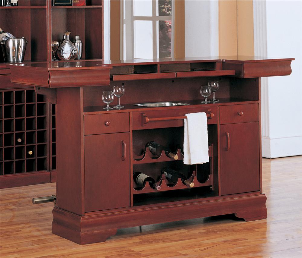 Coaster Lambert 3078 Traditional Bar Unit with Sink Dunk & Bright