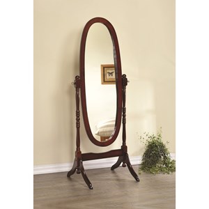 Coaster Accent Mirrors Cheval Oval Mirror Value City Furniture Floor Mirrors