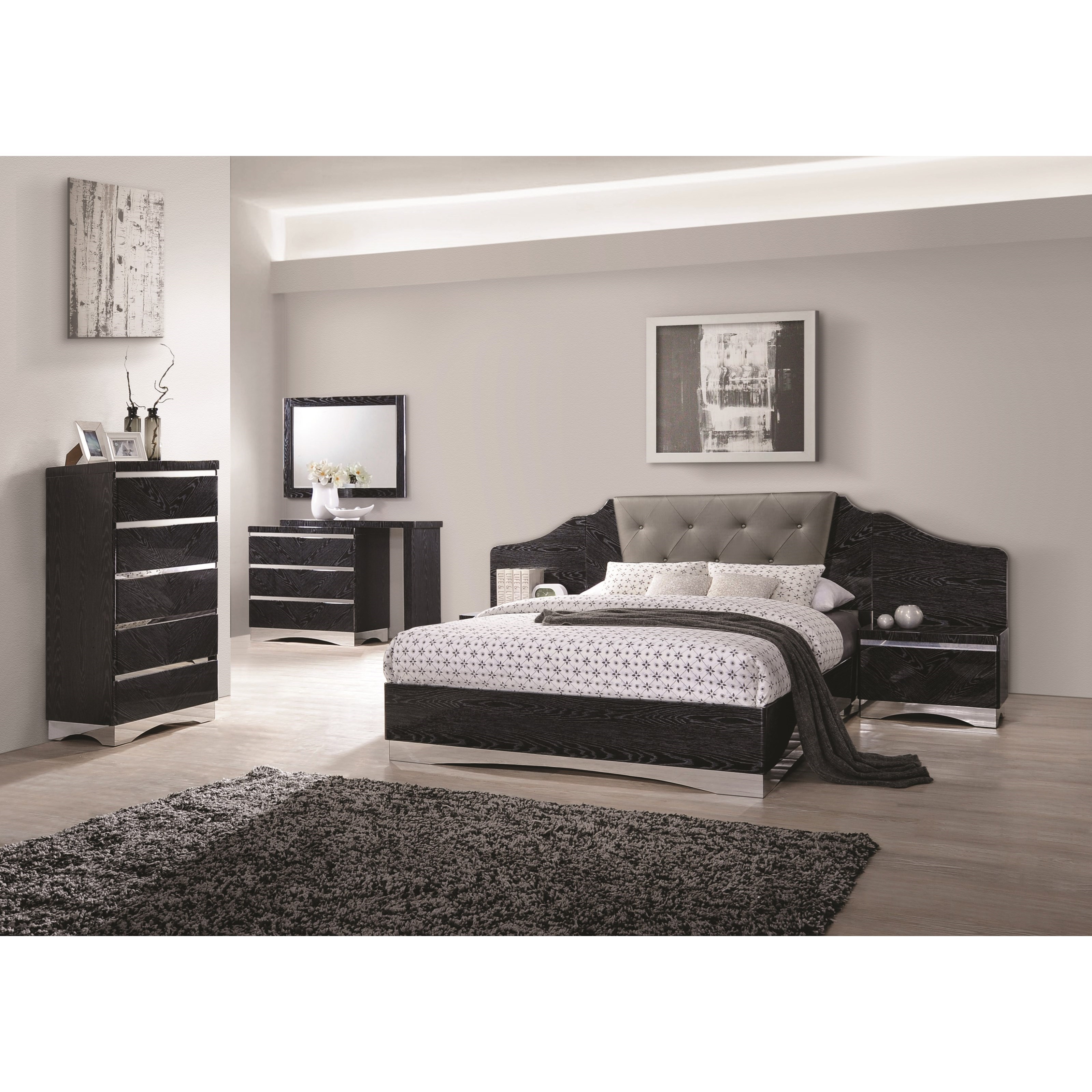 Coaster Alessandro Queen Bedroom Group Dunk & Bright Furniture