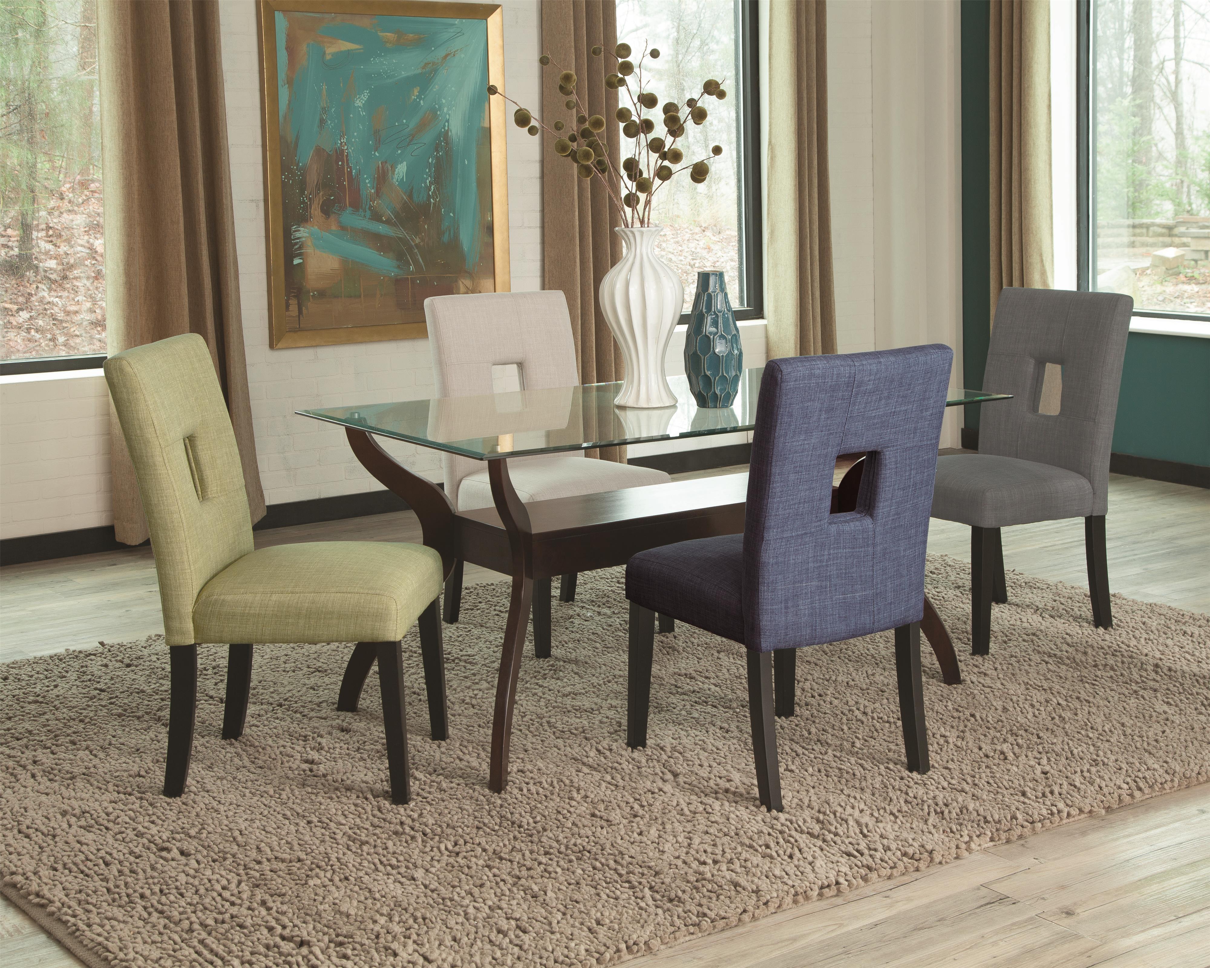 coaster andenne 5 piece glass top dining table set - value city coaster andenne 5 piece glass top dining table set - value city