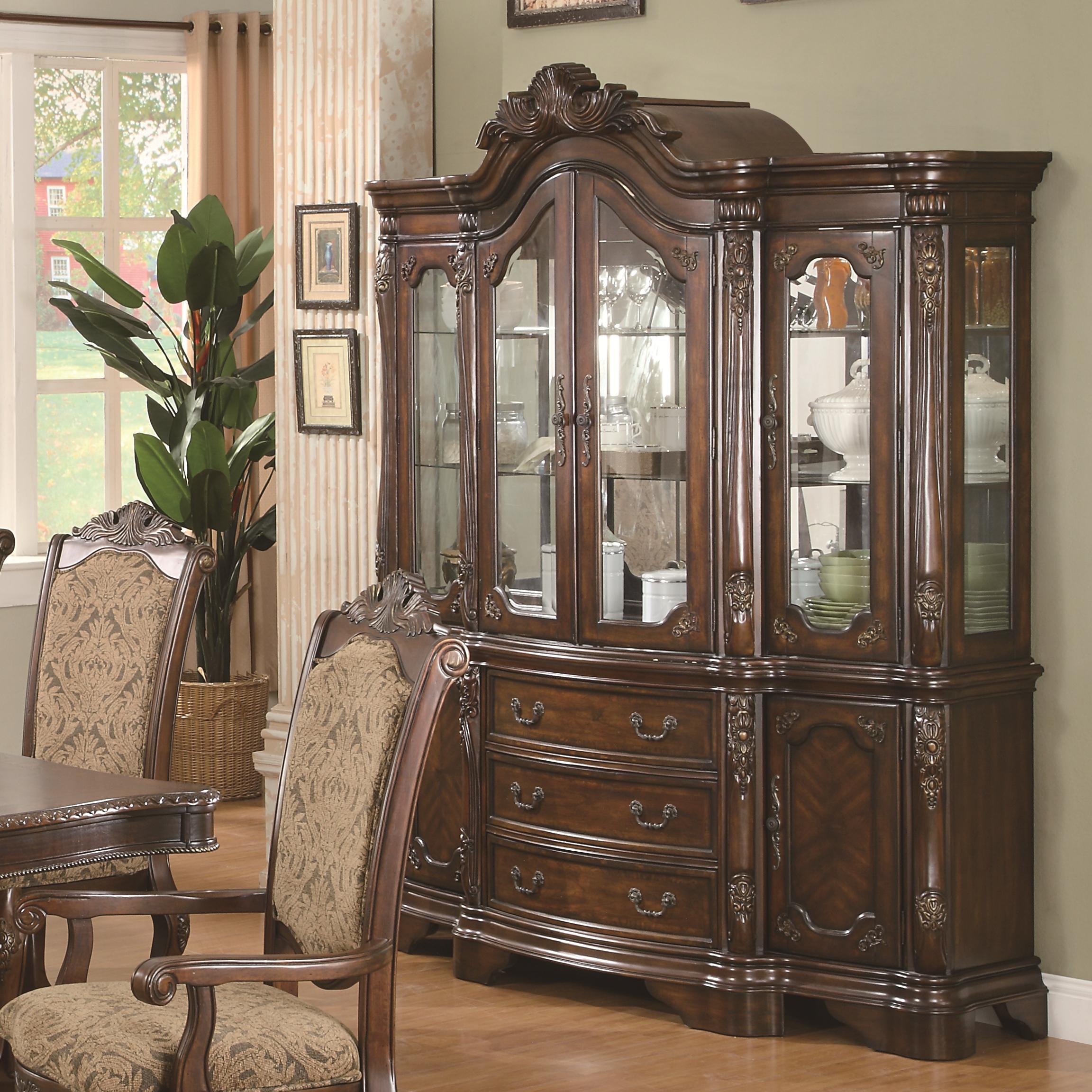 Coaster Andrea 103114 Dining China Hutch And Buffet Del Sol Coaster Andrea China Hutch Item Number 103114