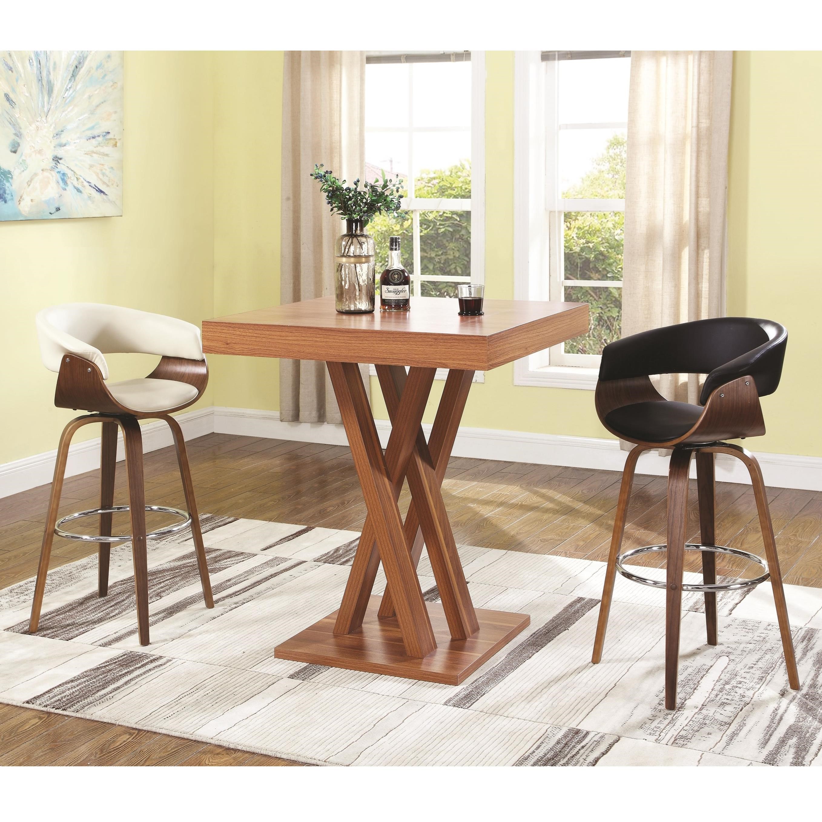 Coaster Bar Units And Tables Contemporary Height Table Bar Height Table And Stool Set