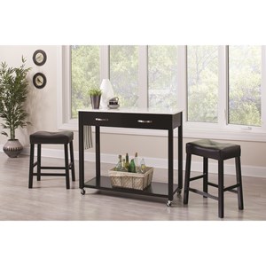 Coaster Dinettes 3 Piece Dining Set