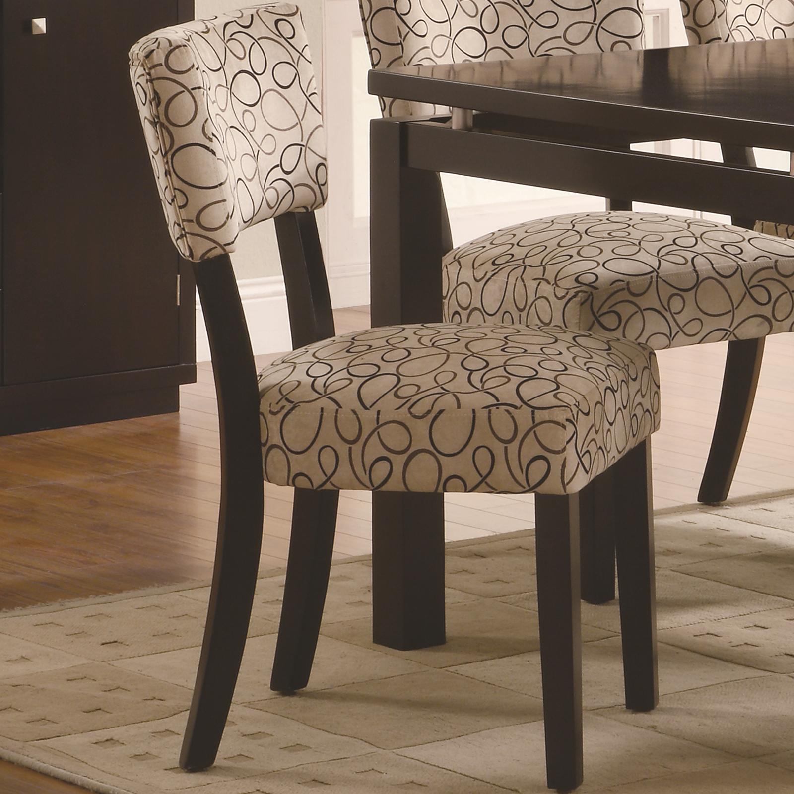 Coaster Libby Upholstered Dining Side Chair A1 Furniture Coaster Libby Upholstered Dining Side Chair