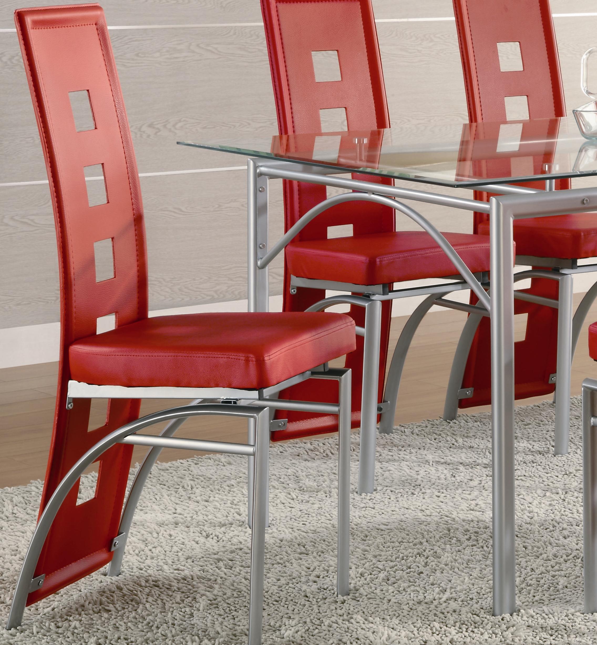 Fine Furniture Los Feliz 101683 Red Contemporary Dining Chair 101683 Red Contemporary Dining Chair