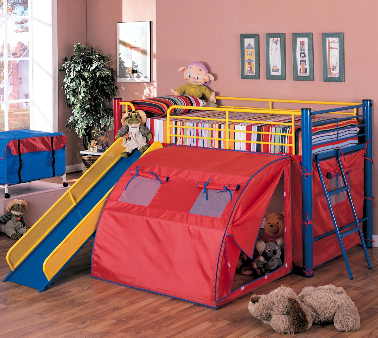 kids loft bed with slide