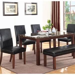 Coaster Otero Table & Chair Set with Bench
