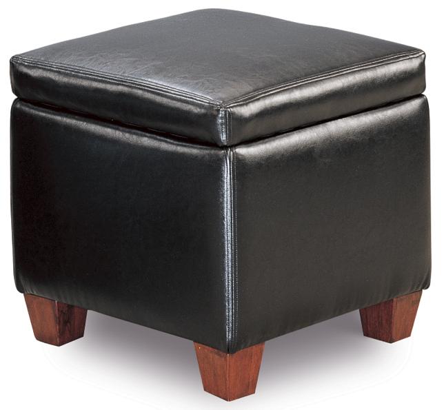 Coaster Ottomans 500902 Casual Faux Leather Storage Cube Ottoman Footstool