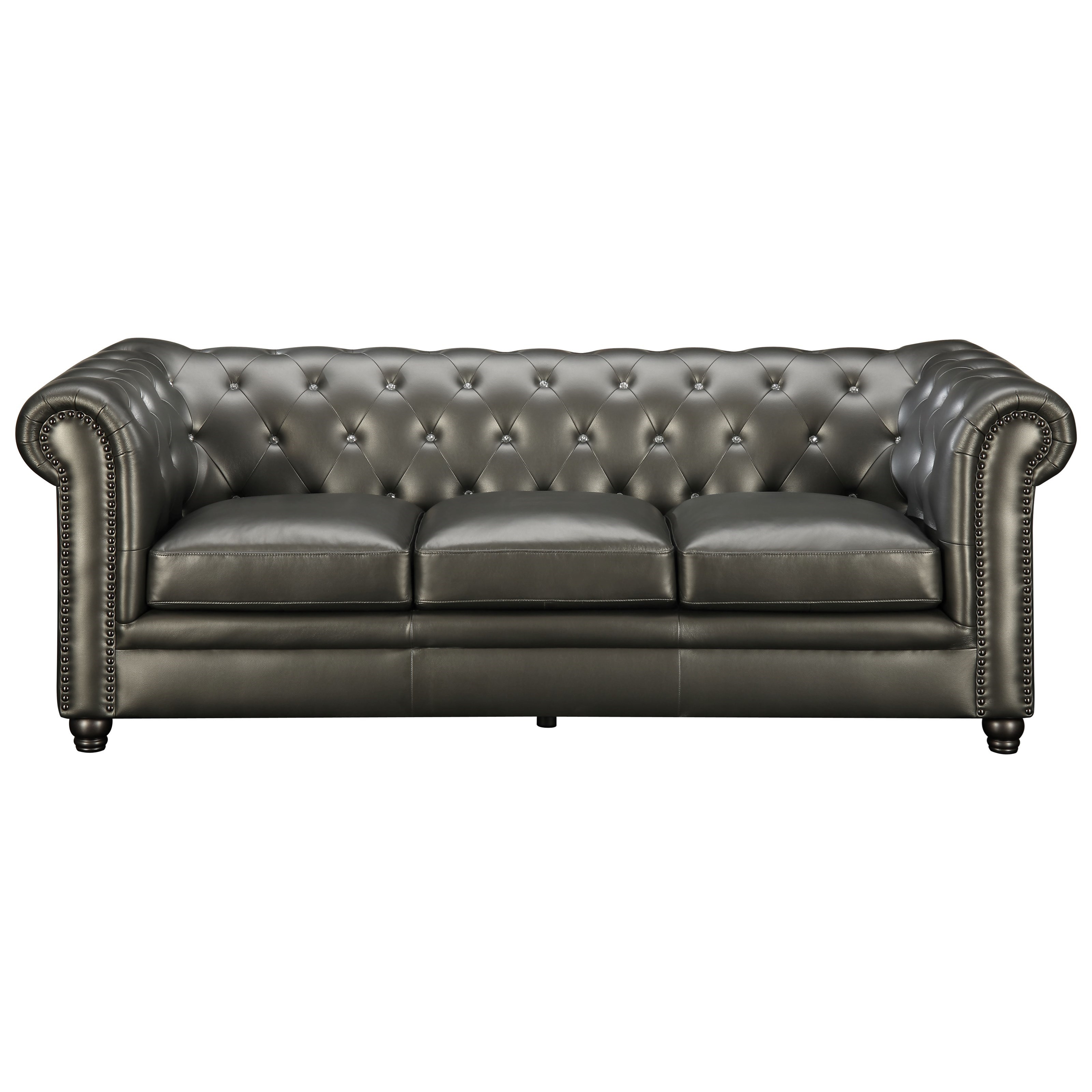Coaster Roy Traditional On Tufted Sofa With Rolled Back Coaster Roy Traditional On Tufted Sofa With Rolled Back