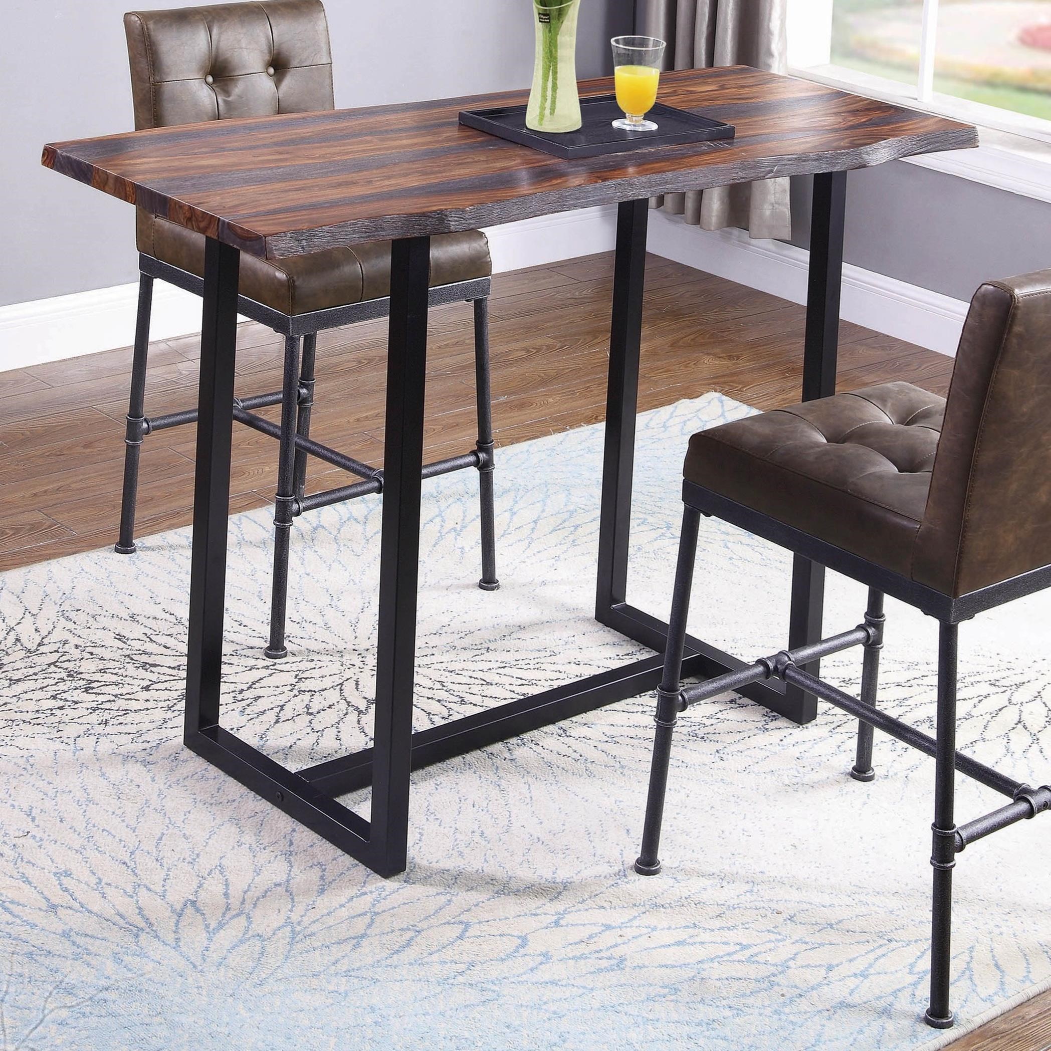 Stoneview Pub Table With Live Edge Wood Top By Coaster At Value City Furniture Stoneview Pub Table With Live Edge Wood Top By Coaster At Value City Furniture