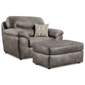 Corinthian 18A0 Chair & Ottoman