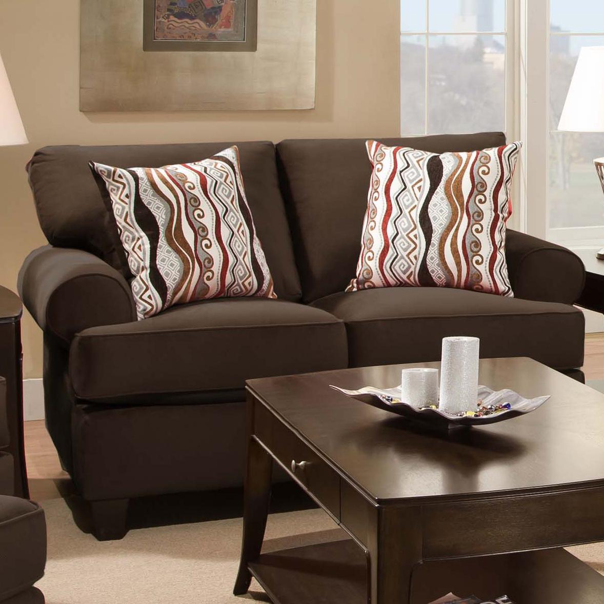 Corinthian 47A0 47A2 Jackpot Chocolate Loveseat | Great ...