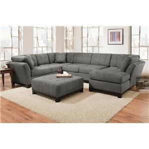 Sectional Sofas Memphis Tn Southaven Ms Corinthian Loxley Charcoal Right Side Facing Chaise Sectional