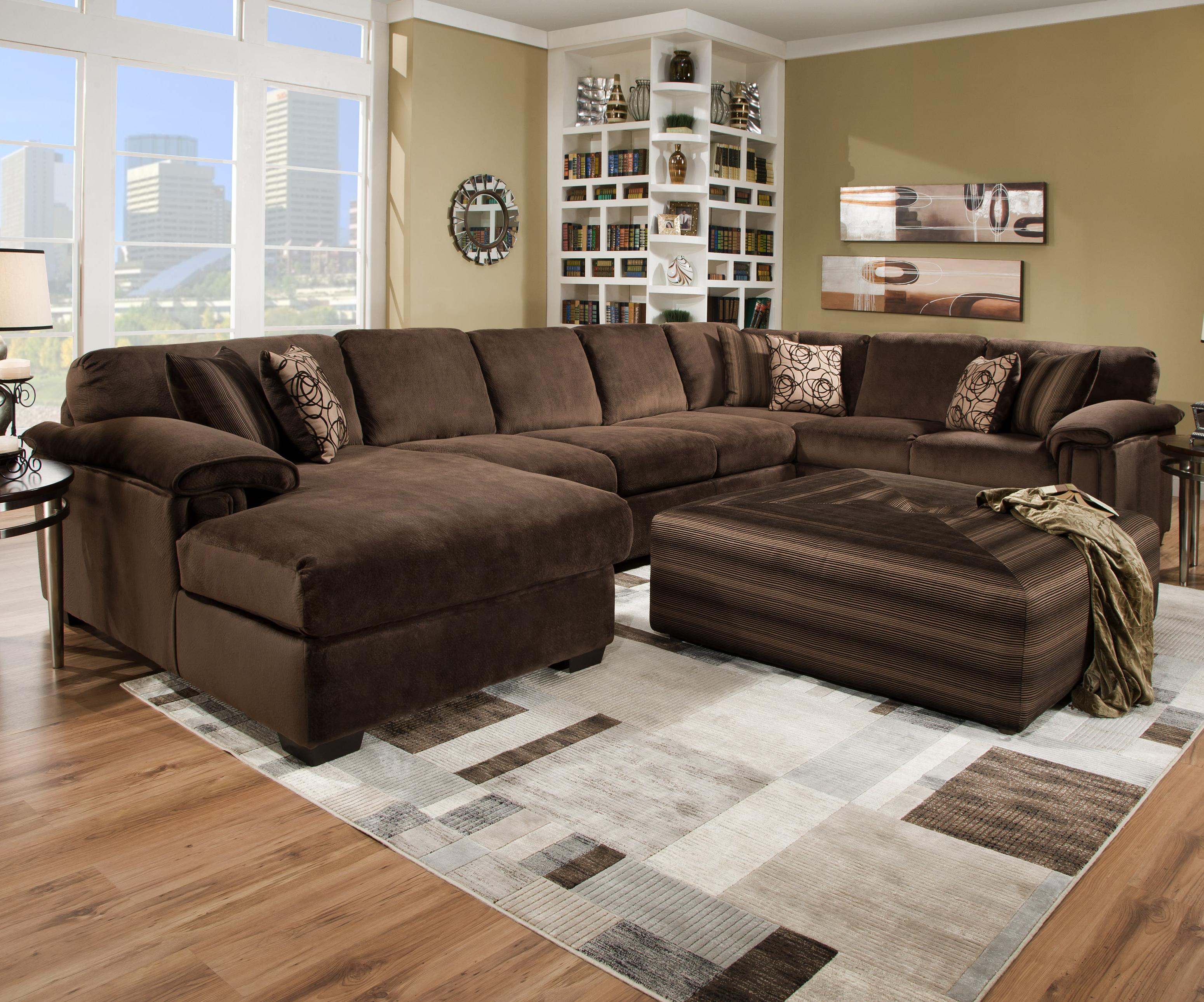 Awesome Sofaworks Sectionals Sofas Corinthian 6500 Sect Six Person Sectional Sofa For Contemporary