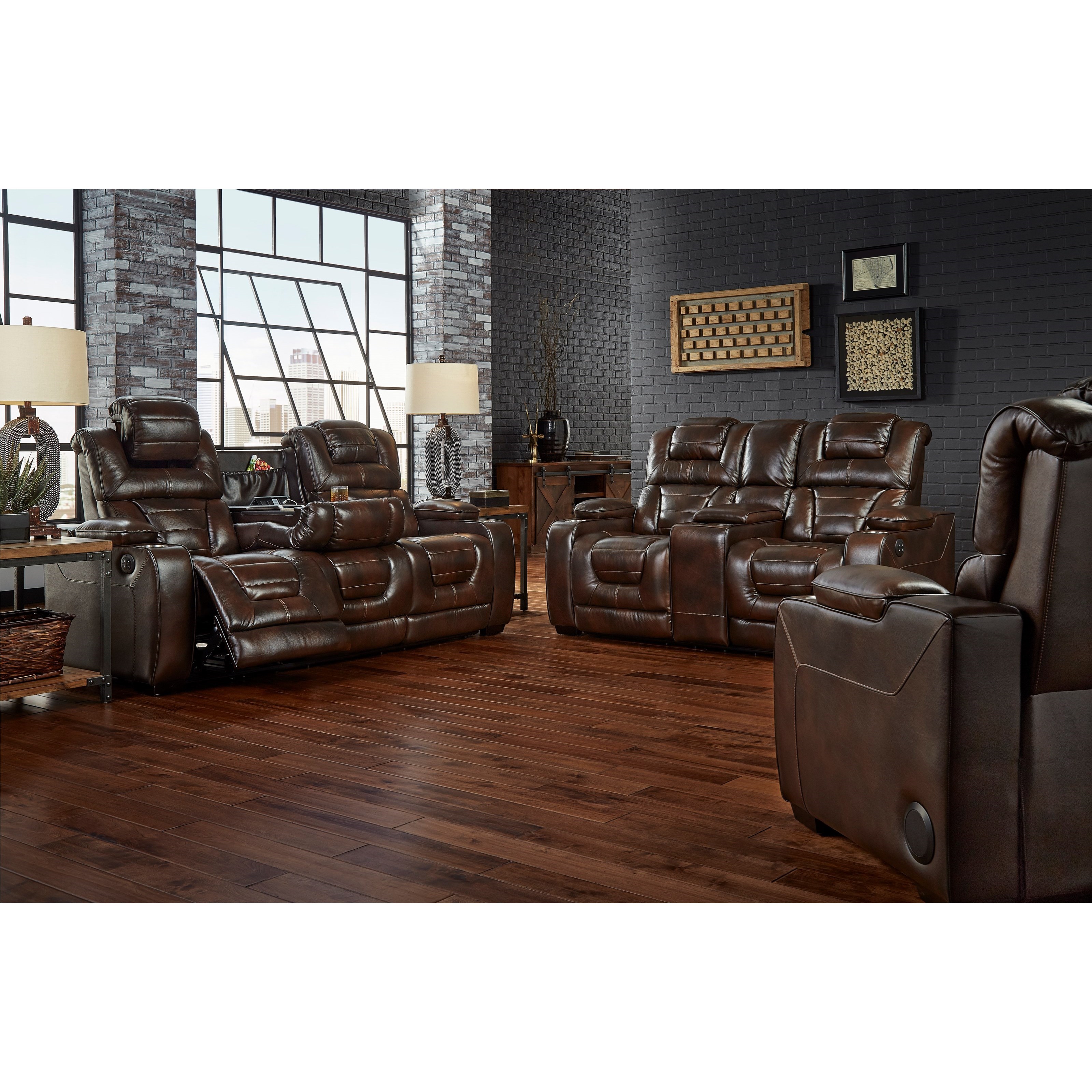 Corinthian 73901 7390139HR Power Headrest Recline Sofa Furniture