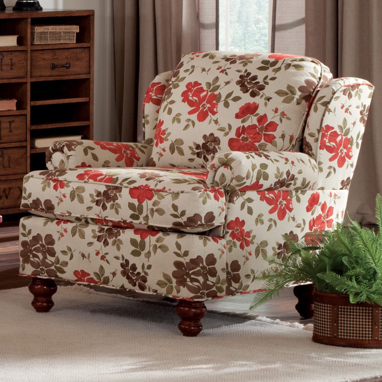 Craftmaster 7402 740210 Traditional Wing Back Chair With