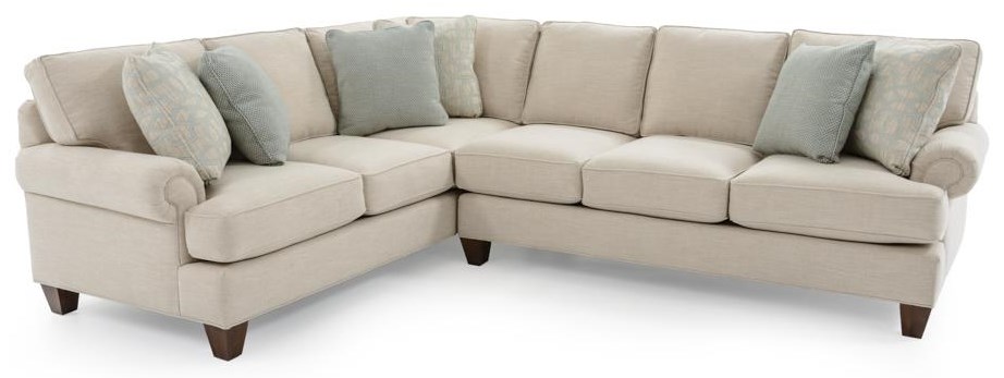 C9 Custom Collection Two Piece Customizable Sectional Sofa With Laf Corner By Craftmaster At Baer S Furniture