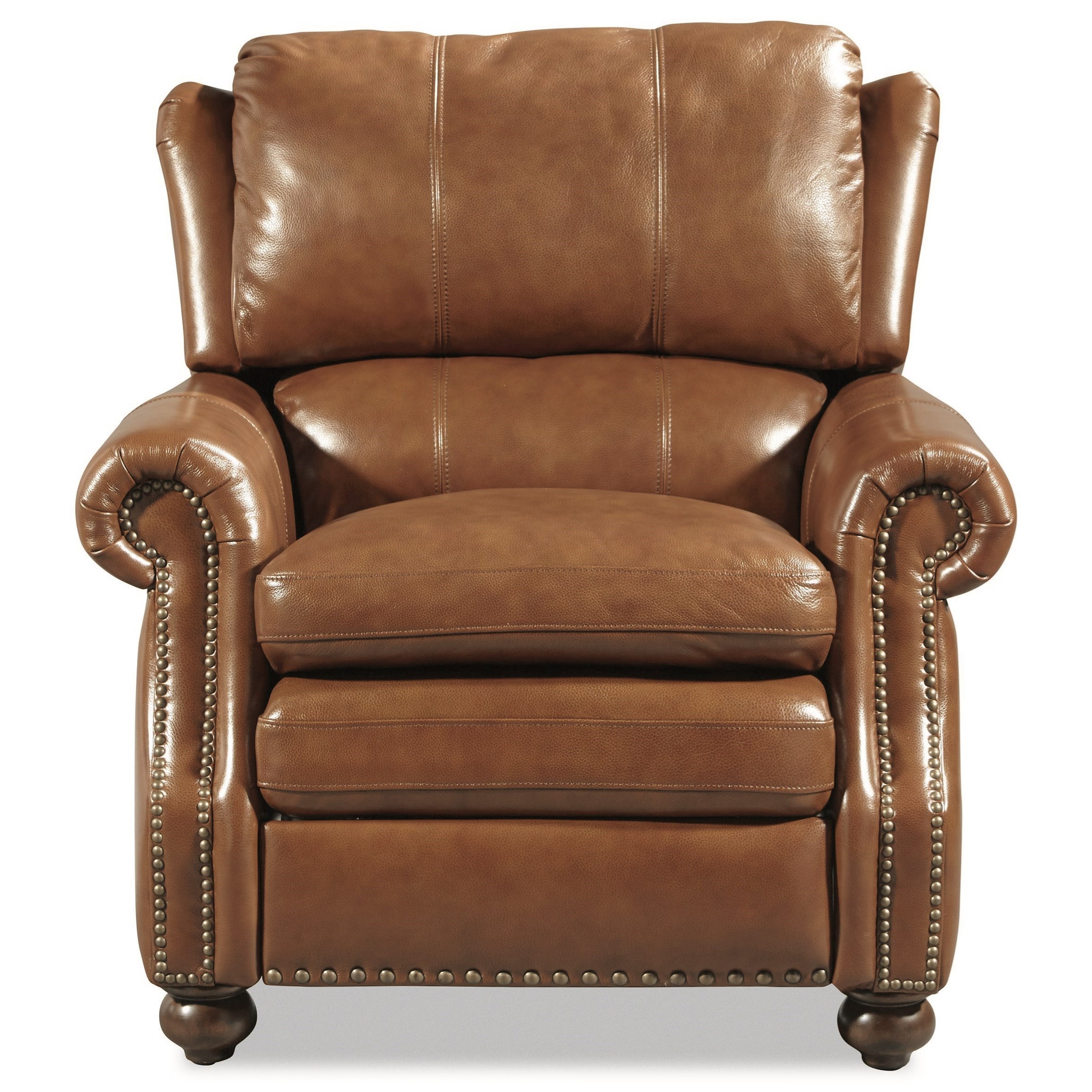 Craftmaster L164650 Traditional Leather High Leg Recliner with Bun Feet