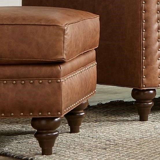 L743150 Traditional Leather Ottoman With Nailheads By Craftmaster At Zak S Home L743150 Traditional Leather Ottoman With Nailheads By Craftmaster At Zak S Home