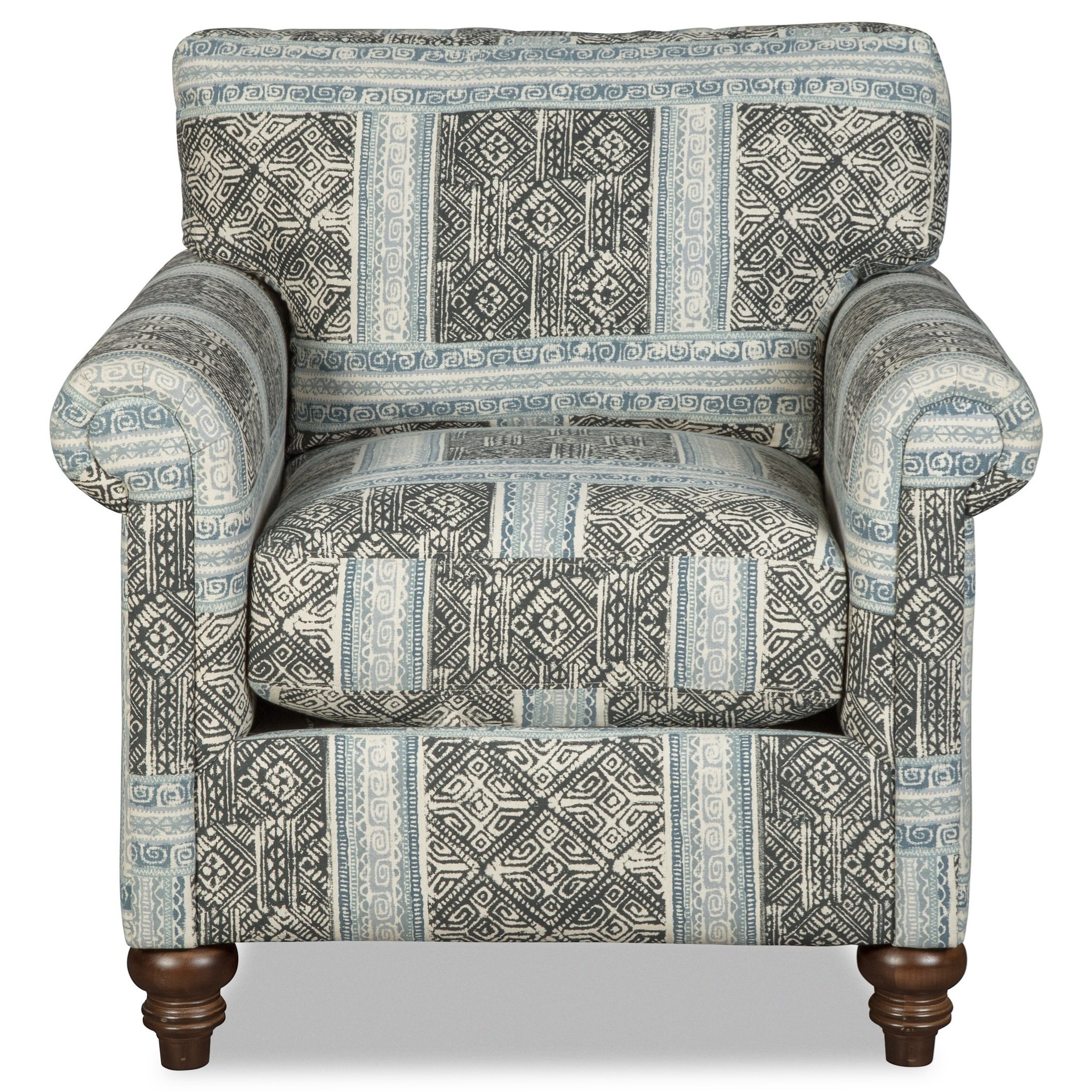 Craftmaster M9 Custom - Design Options Customizable Chair with Panel Arm,  Loose Box Back, Double Needle Stitching, Turned Legs | Belfort Furniture |  Upholstered Chairs
