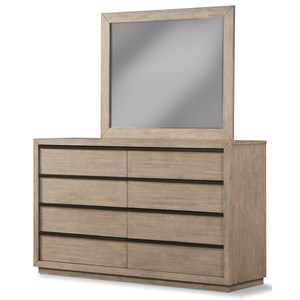 Cresent Fine Furniture Larkspur Dresser and Mirror Combo