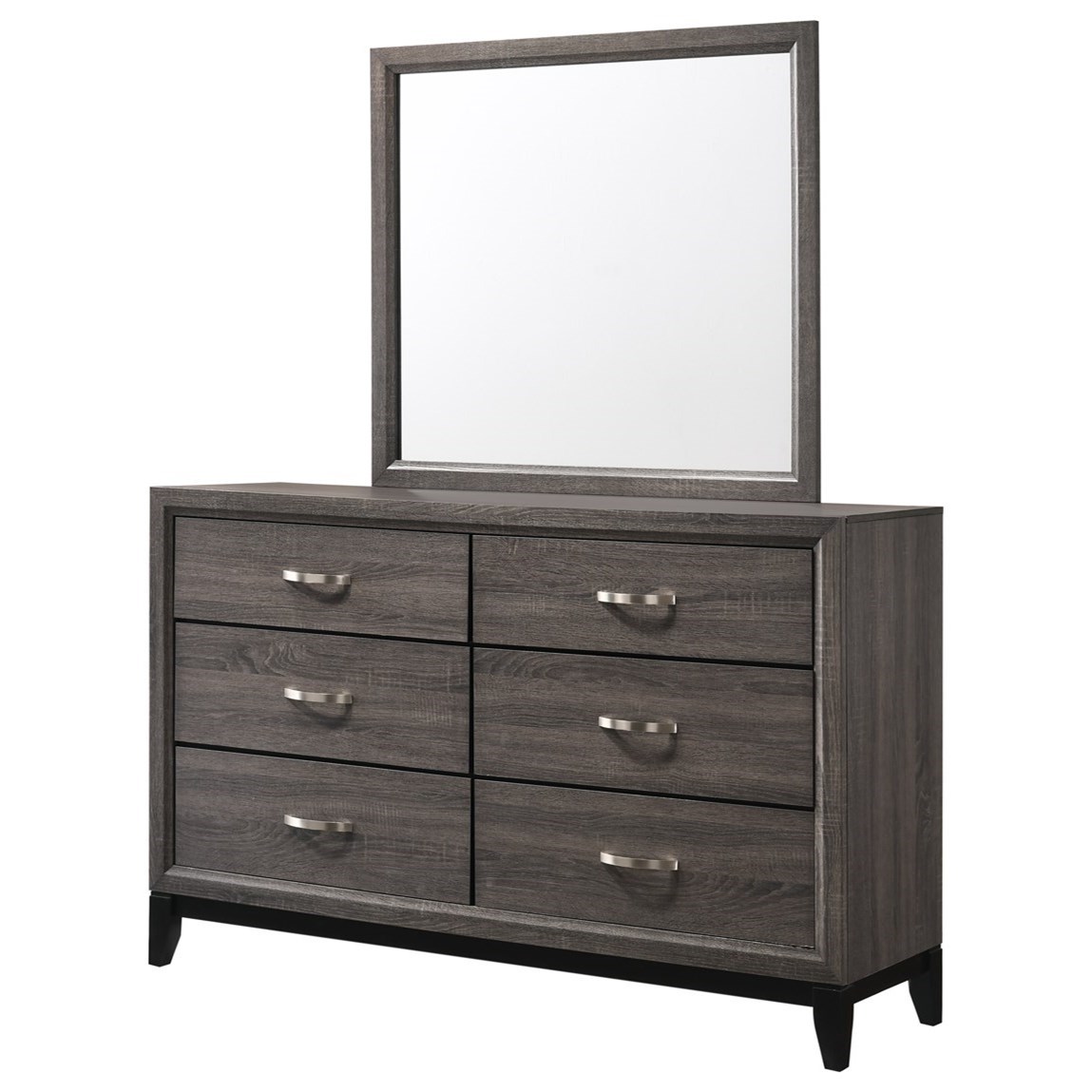 Crown Mark Furniture Akerson B462011 Rectangular Dresser Mirror Del