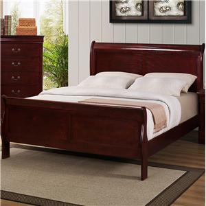 Crown Mark B3800 Louis Phillipe Queen Sleigh Bed