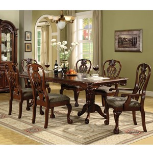 Crown Mark Brussels Dining Table and Chair Set