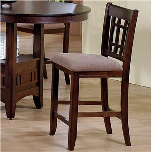 Crown Mark Empire 2185S N Counter Height Side Chair With Upholstered Seat Crown Mark Empire 2185S N Counter Height Side Chair With Upholstered Seat