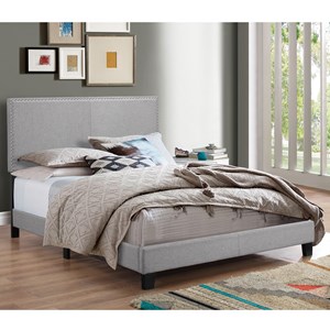 Crown Mark Erin Queen Upholstered Platform Bed
