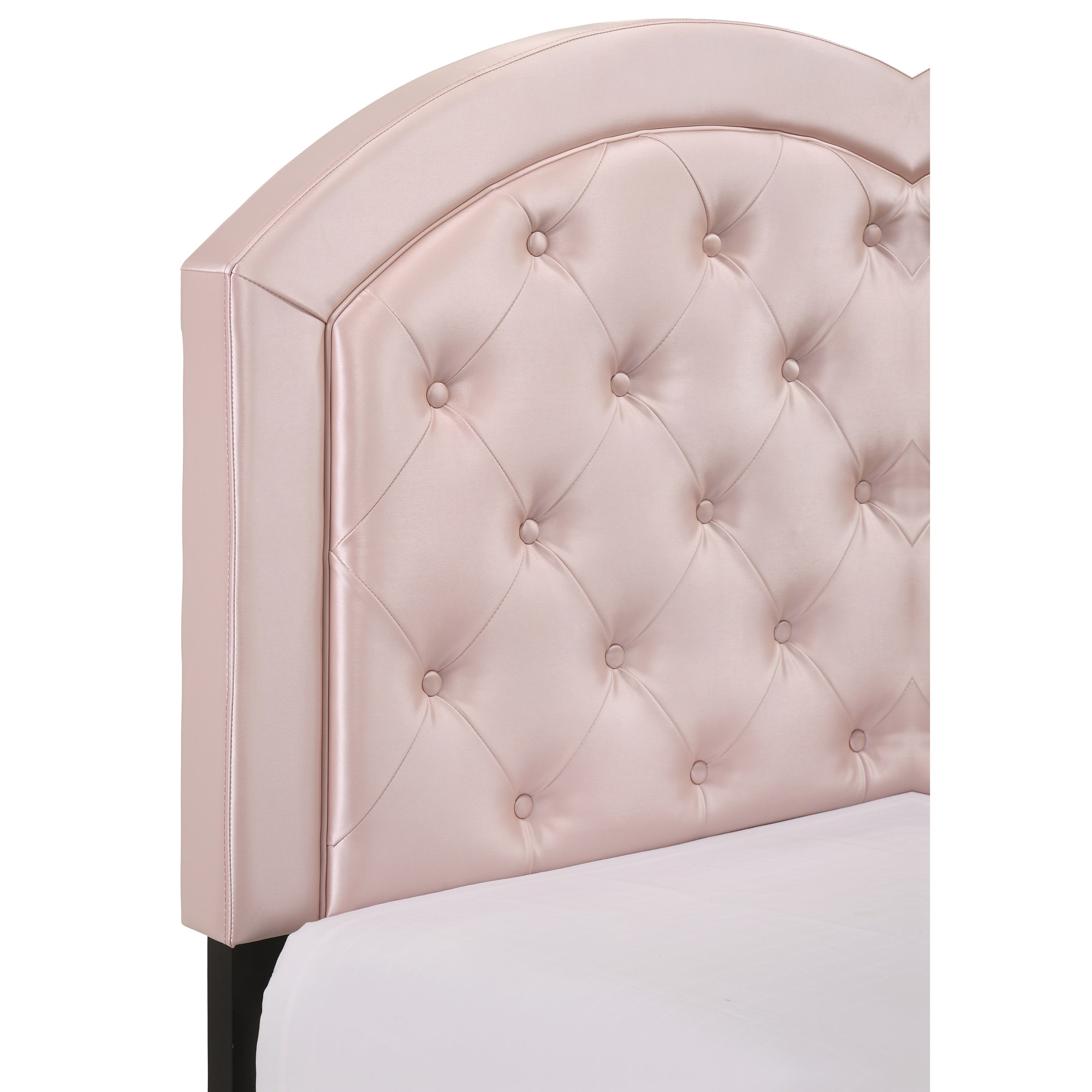 Crown Mark Gaby Twin Upholstered Platform Bed with Adjustable Headboard