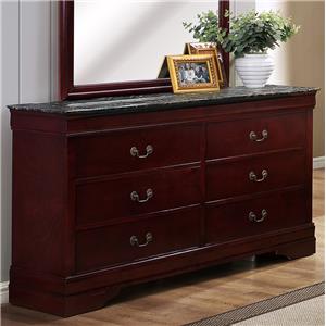 Louis Phillipe B3900 By Crown Mark Wayside Furniture Crown Mark Louis Phillipe Six Drawer Dresser