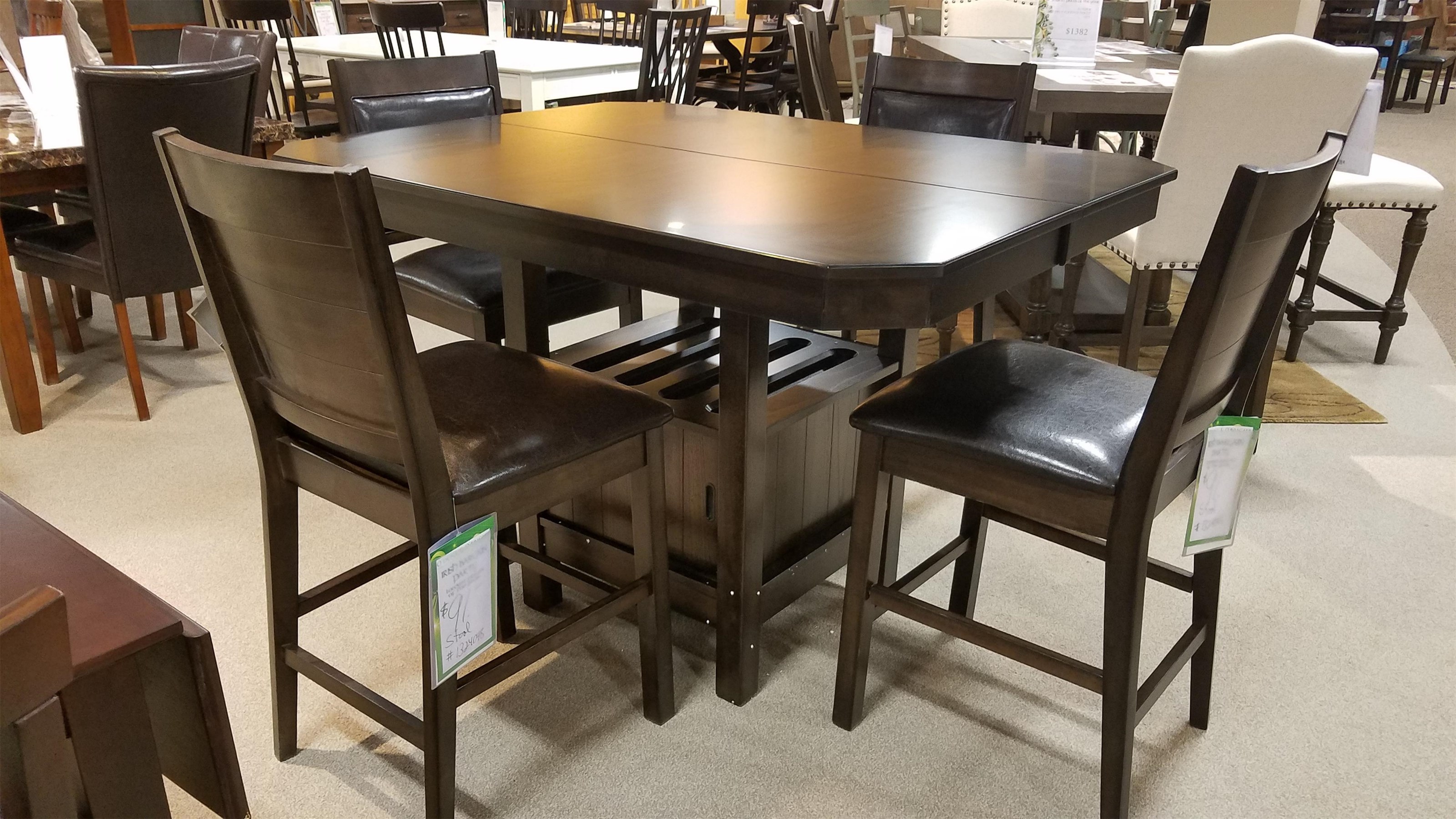 Crown Mark Marlow 2847t 5454 Top Leg 4x2847s 24 5 Piece Counter 5 Piece Counter Height Dining Set