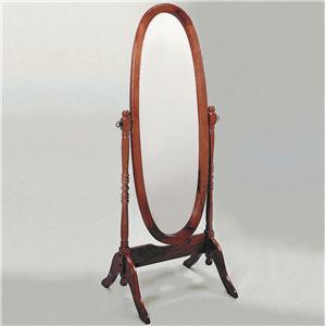 Crown Mark Miscellaneous Cherry Cheval Mirror