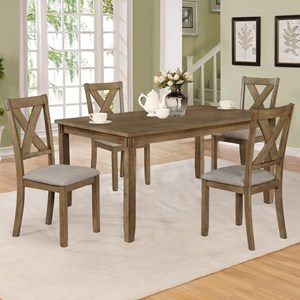 Crown Mark Clara 2321wt Set 5 Piece Table And Chairs Household Crown Mark Clara 2321wt Set 5 Piece Table And Chairs Household Furniture Dining Sets