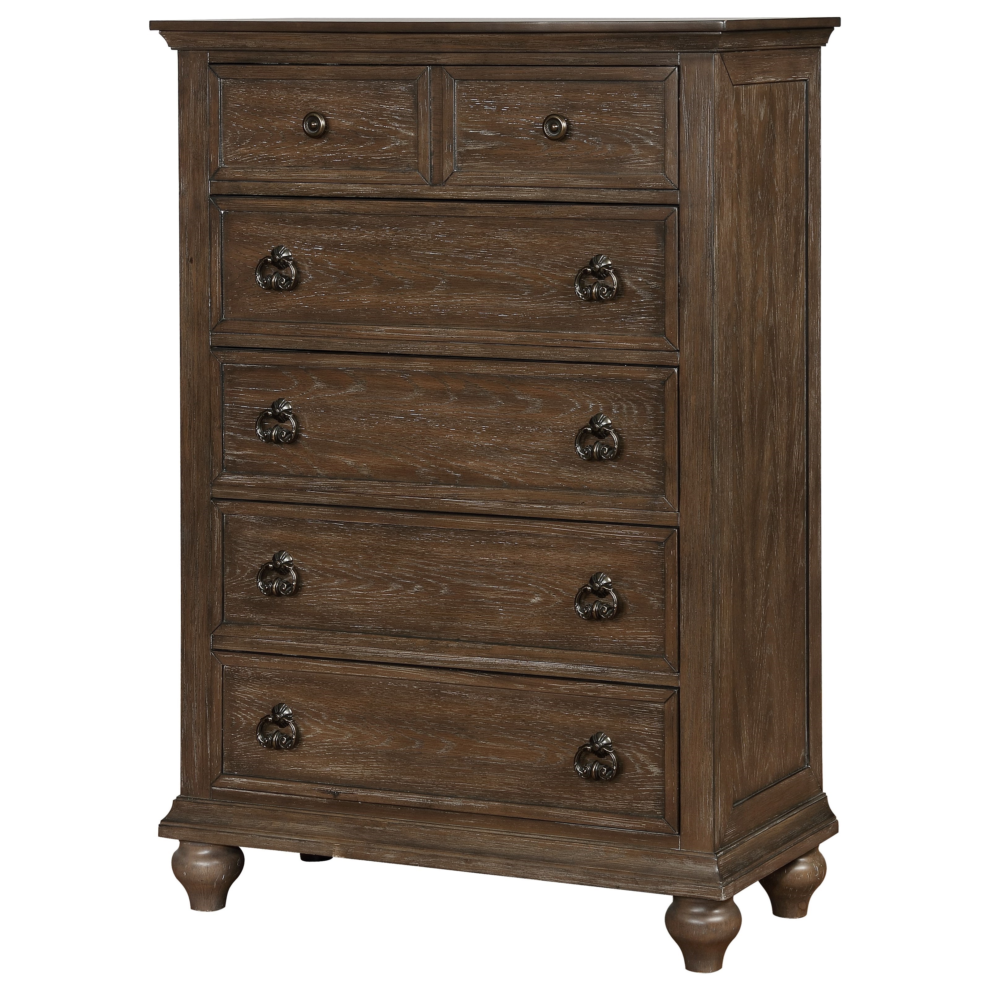 Crown Mark Tafton B1860 4 Cottage Style Chest With Bun Feet